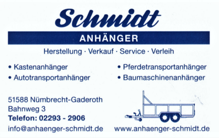 Foto von Anhänger Schmidt Foto von Anhänger Schmidt