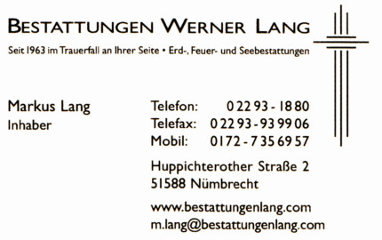 Foto von Bestattungen Werner Lang Foto von Bestattungen Werner Lang